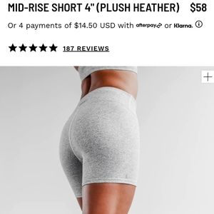 NOBULL Mid-Rise Short 4" (Plush Heather)